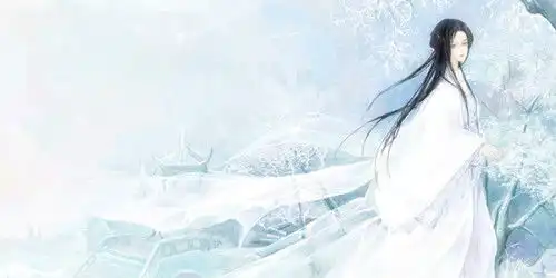 求背景是白色的古风女子,不要真人的