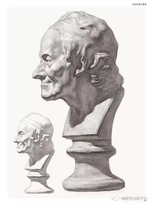 素描学习进阶篇为画好真人头像做准备,我们为你量身定做了品格素描石膏像