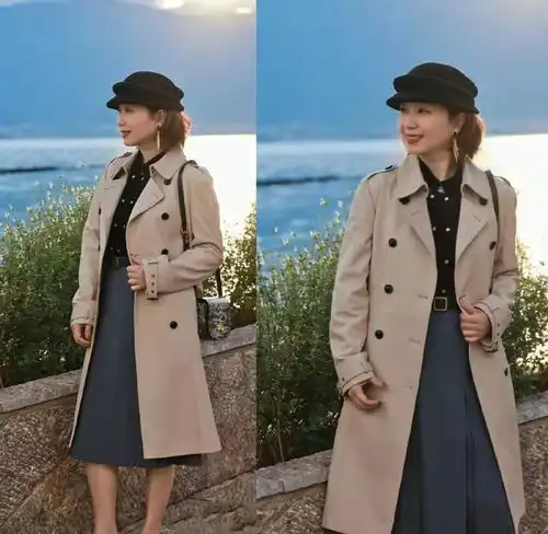 秋天风衣裙子才是最适合四五十岁的中年女人,谁见都夸年轻