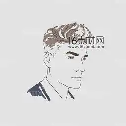 时尚男性素描人物设计矢量素材