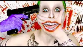 万圣节自杀小队小丑奎恩妆容suicidesquadjokerandharleymakeup