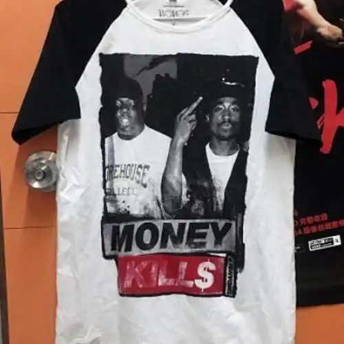 moneykilltshirtteehiphopraglantwoanglepairs