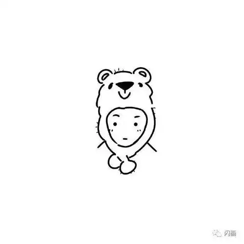 100幅极简风格手绘头像