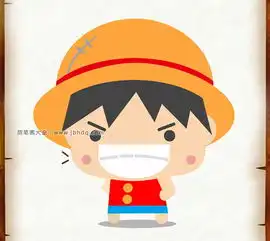 4张q版路飞的简笔画图片