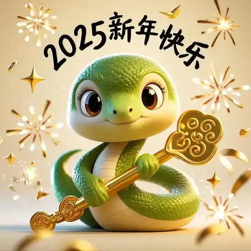 接住祝福接住财运2025好运常在灵蛇来拜年