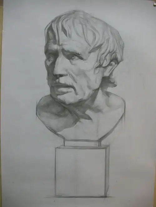 石膏像海盗素描教程精选