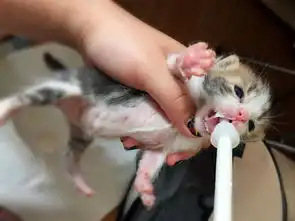 刚刚睁眼的小奶猫使出了吃奶的劲卖萌