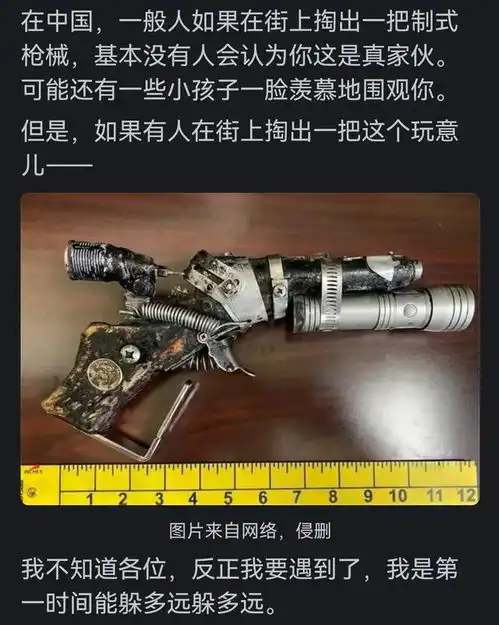中国老百姓对于枪械的理解是什么网友拿枪指着头,人敢反抗