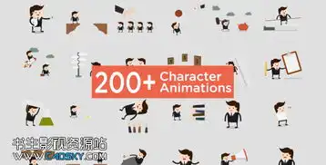 ae模板200卡通小人角色动作商务视频产品宣传片mg动画模版年会员免费下载