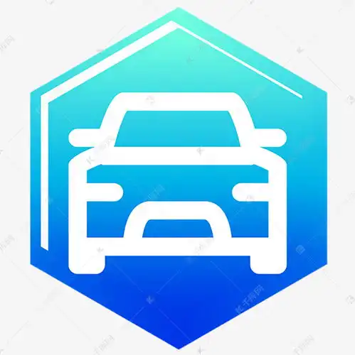 蓝色科技感渐变交通icon图标小汽车正面素材图片免费下载千库网