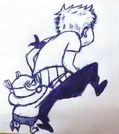 手绘q版乔巴和卓大