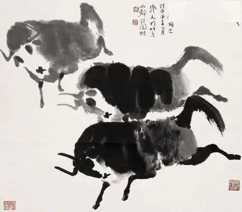 吴作人画牛