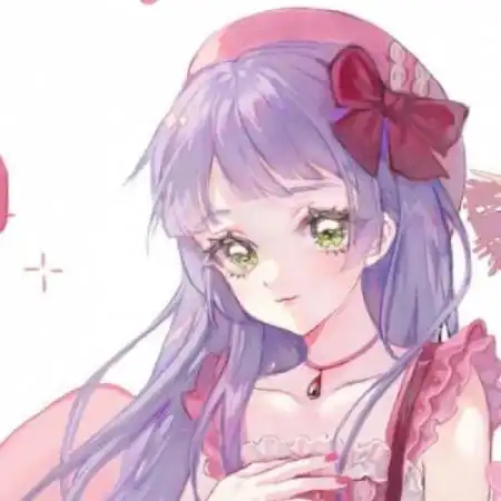 qq头像卡通女生,眼里长着微笑的女孩
