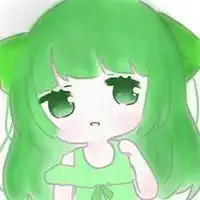 美少女绿色头发头像微信头像图片大全