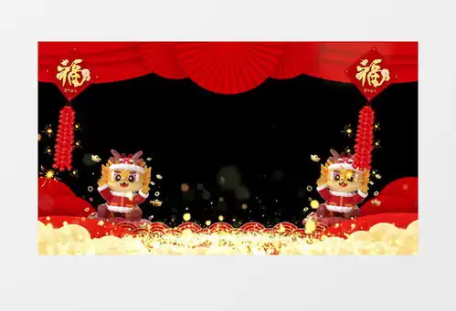 大气新年龙年祝福片头边框ae模板视频素材下载aep格式熊猫办公