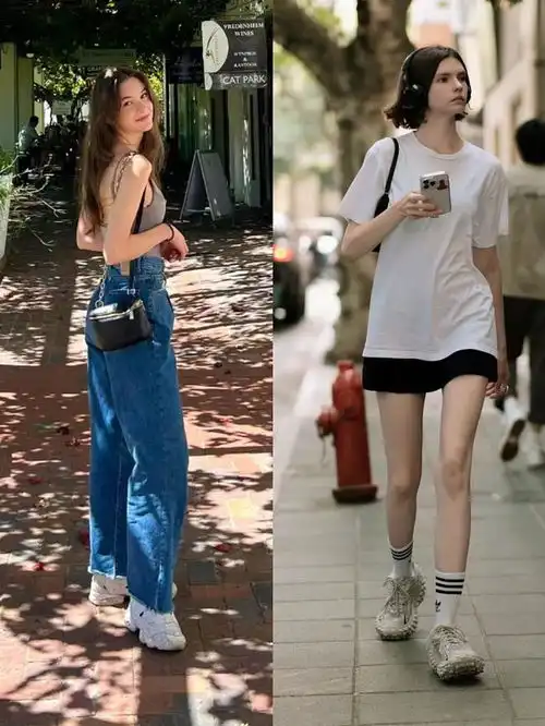 被上海外国女生圈粉了穿衣时髦洋气,出街回头率超高