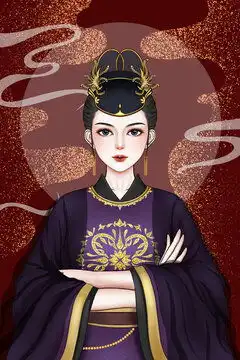 国潮手绘插画古风卡通人物