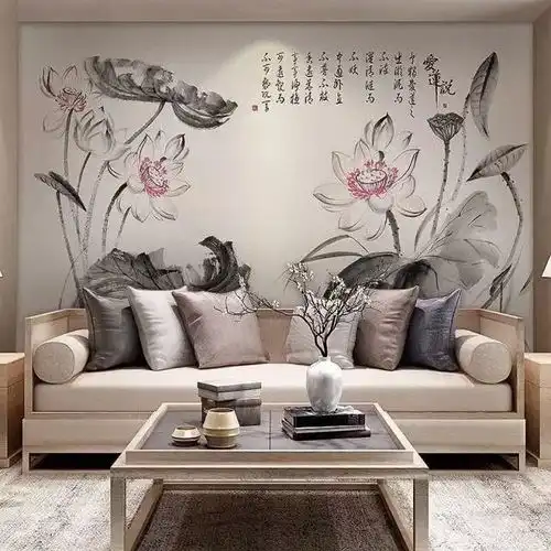 中式家居选择哪些壁纸,可以渲染出淡雅出清尘的气质