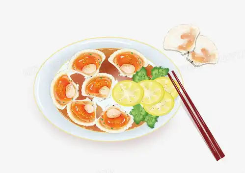 海鲜扇贝美食手绘卡通png图片素材下载美食png熊猫办公