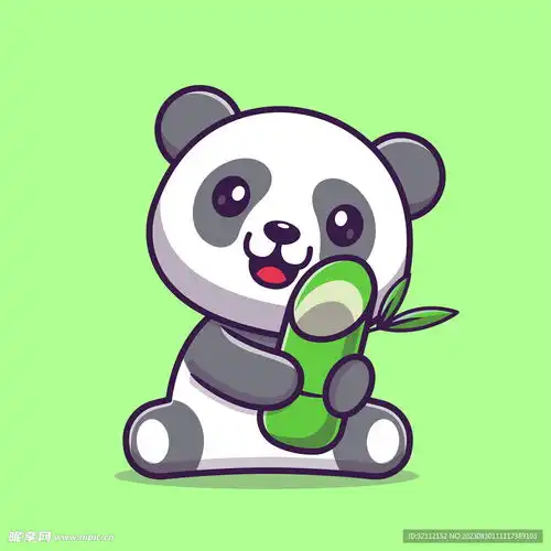 矢量卡通熊猫设计图