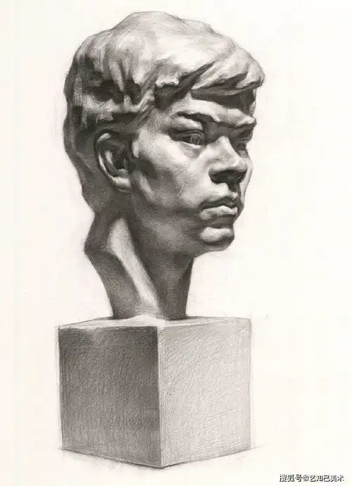 素描石膏像光画不进步多半是观察方式有问题