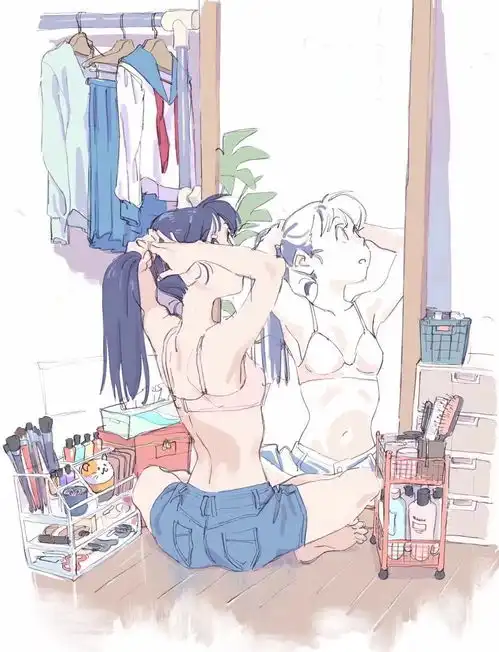 复古感的动漫美少女插画,第一眼就被惊艳到了