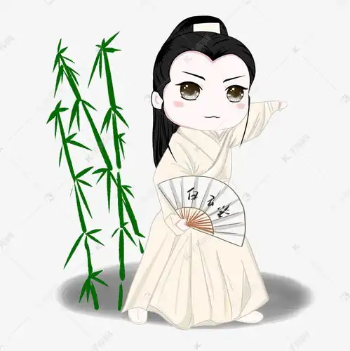 中国风古风武侠男子q版手绘卡通素材图片免费下载高清psd千库网图片编号11502780