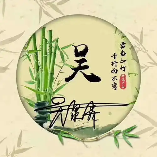 水墨中国风姓氏微信头像,25张古风签名头像,助你好运连连
