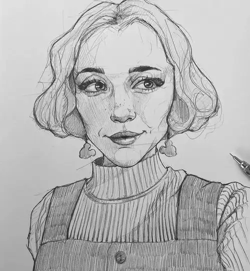 作品欣赏意大利画家尤苏波夫,这些素描头像绝了