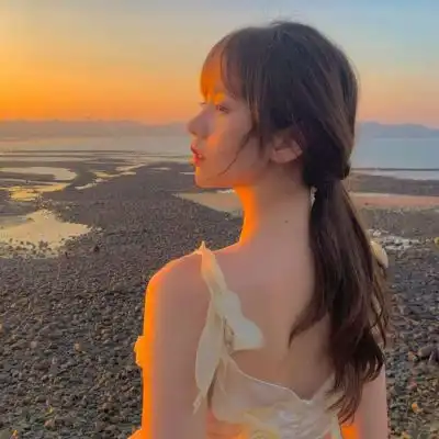 ins侧脸唯美女生头像