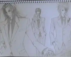 动漫人物素描图