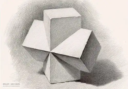 绘画参考素材素描单个几何体范例,学习临摹的好范例