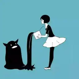 个性另类黑白少女头像