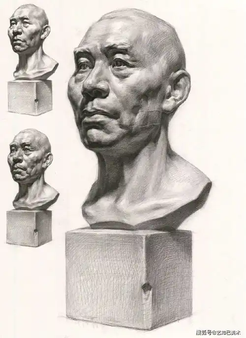 素描石膏像光画不进步多半是观察方式有问题