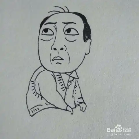如何画出演员倪大红卡通动漫人物简笔画