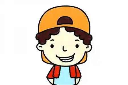 玩滑板的小男孩简笔画