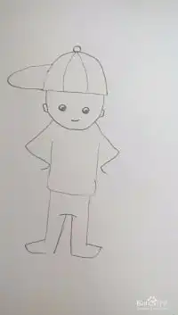 多妈简笔画人物小男孩