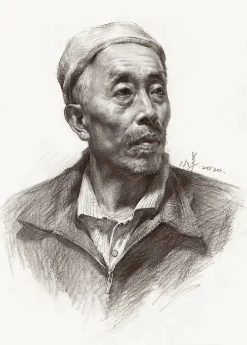 有神态的素描人物头像,每一笔都精致传神