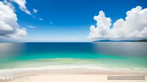 蓝天大海摄影图