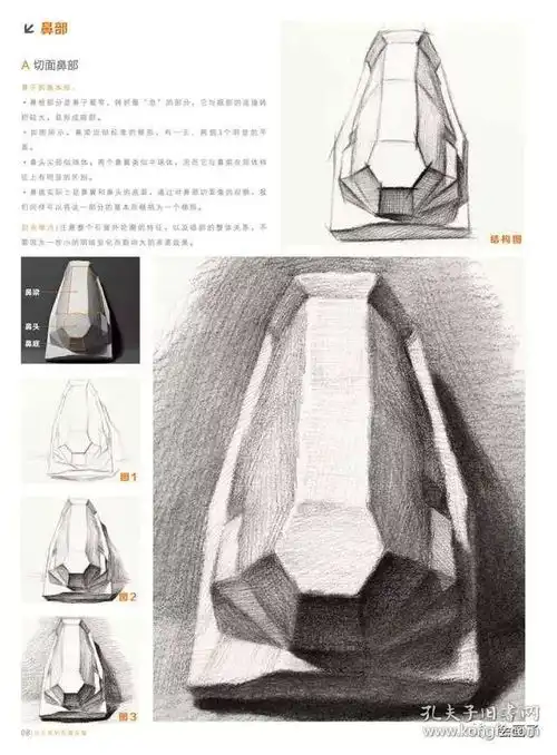 敲门砖绘画入门正规教程从五官到石膏头像零基础学素描石膏头像石膏头像写生经典范画五官塑造训练专业美术艺考联考素描教材