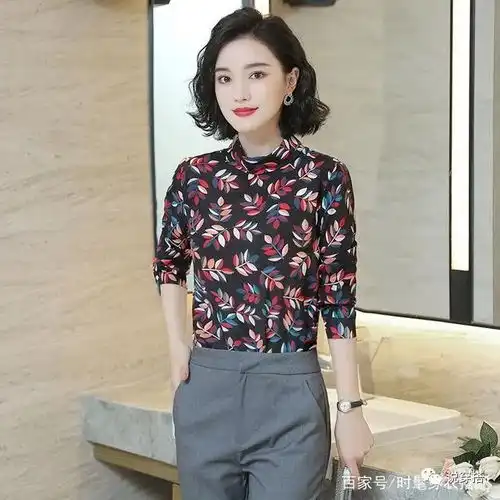 名媛气质的高档印花真丝衬衫,穿出不一样的女人时尚美,优雅大气