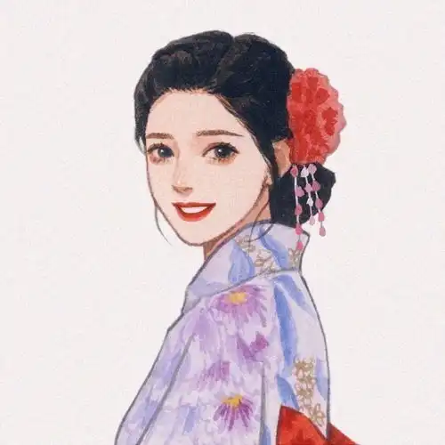 超仙的插画女生头像