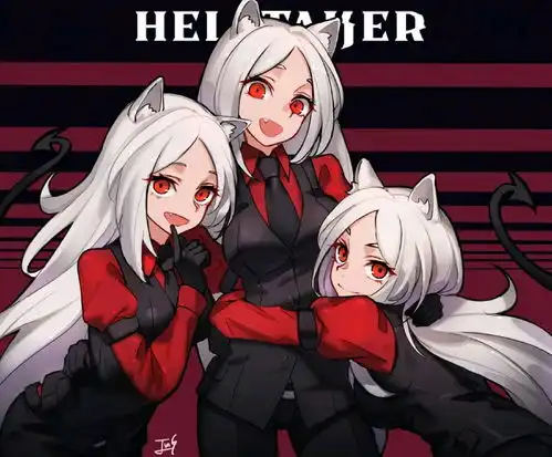 白毛红眼恶魔萌妹地狱把妹王helltaker壁纸特辑