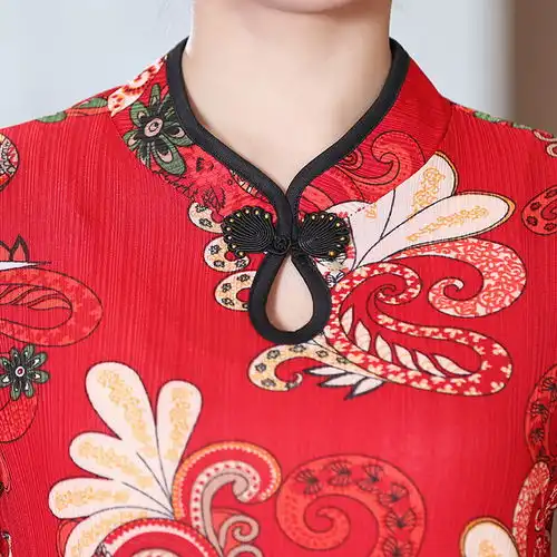 春秋装新款中老年女装长袖短款打底衫民族风4050岁洋气妈妈小衫