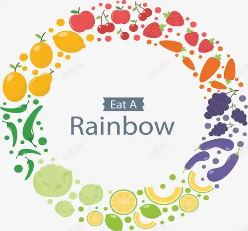 彩虹果蔬装饰边框矢量图免费下载页面网页平面电商创意素材健康饮食素材