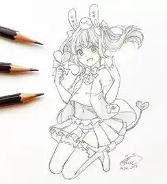 干货100张女生绘画线稿素材,二次元动漫古风美女