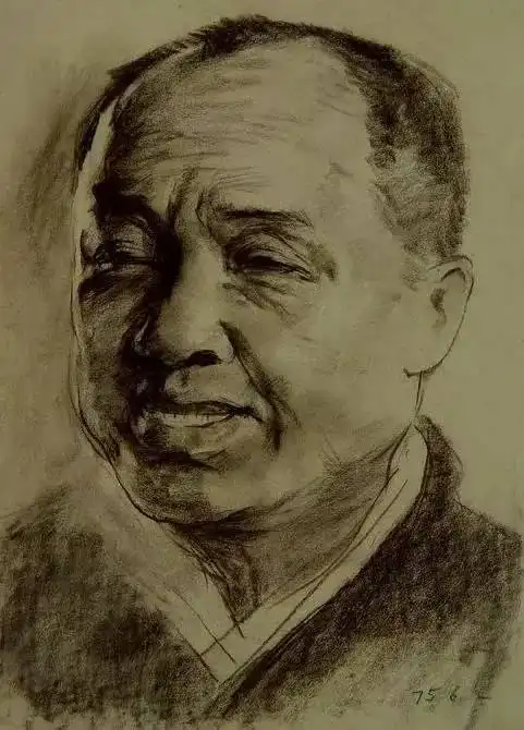 中国美院老院长肖峰素描欣赏