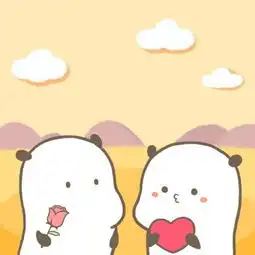超萌版的卡通情侣头像甜蜜蜜