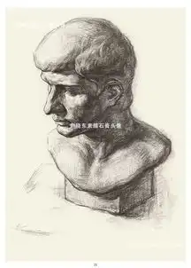 中国美术学院专业基础教学部教师刘晓东素描石膏头像挂图