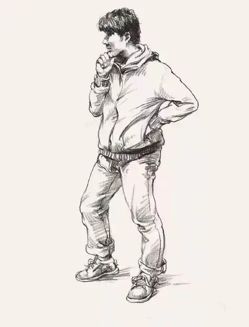 在速写人物中,要掌握男女性各有的形象特征才能拿高分